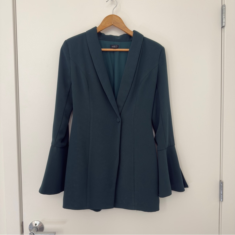 NBD Women's Dark Green Blazer Dress